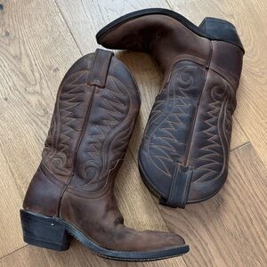 Canada West Cowboy/Western Boot - Brown Leather - Size 6